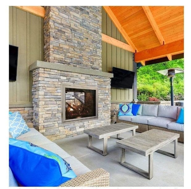Empire White Mountain Hearth 40" Rushmore See-Through Direct Vent Gas Fireplace DVCT40CSP95
