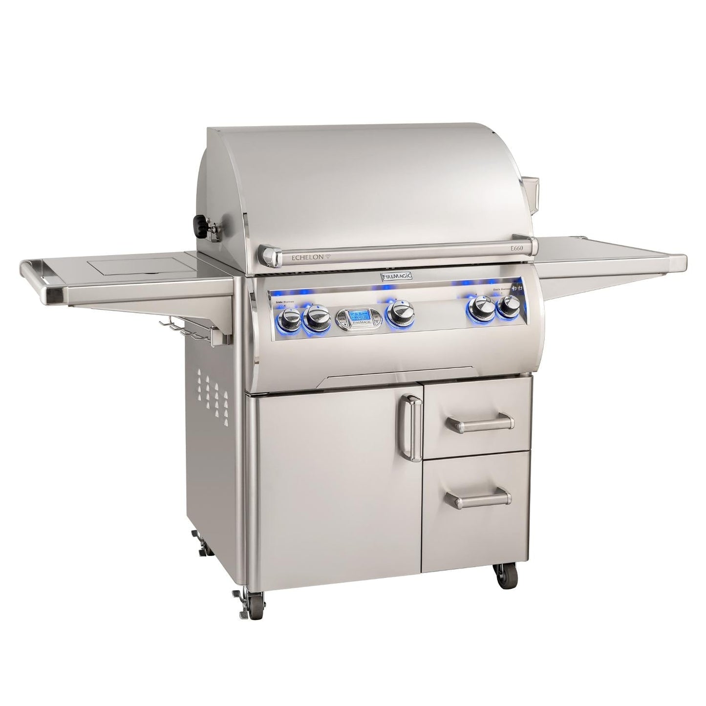 Fire Magic 30" Echelon Diamond Freestanding Natural Gas Grill with Side Burner Rotisserie & Digital Thermometer (E660S-8E1N-62)