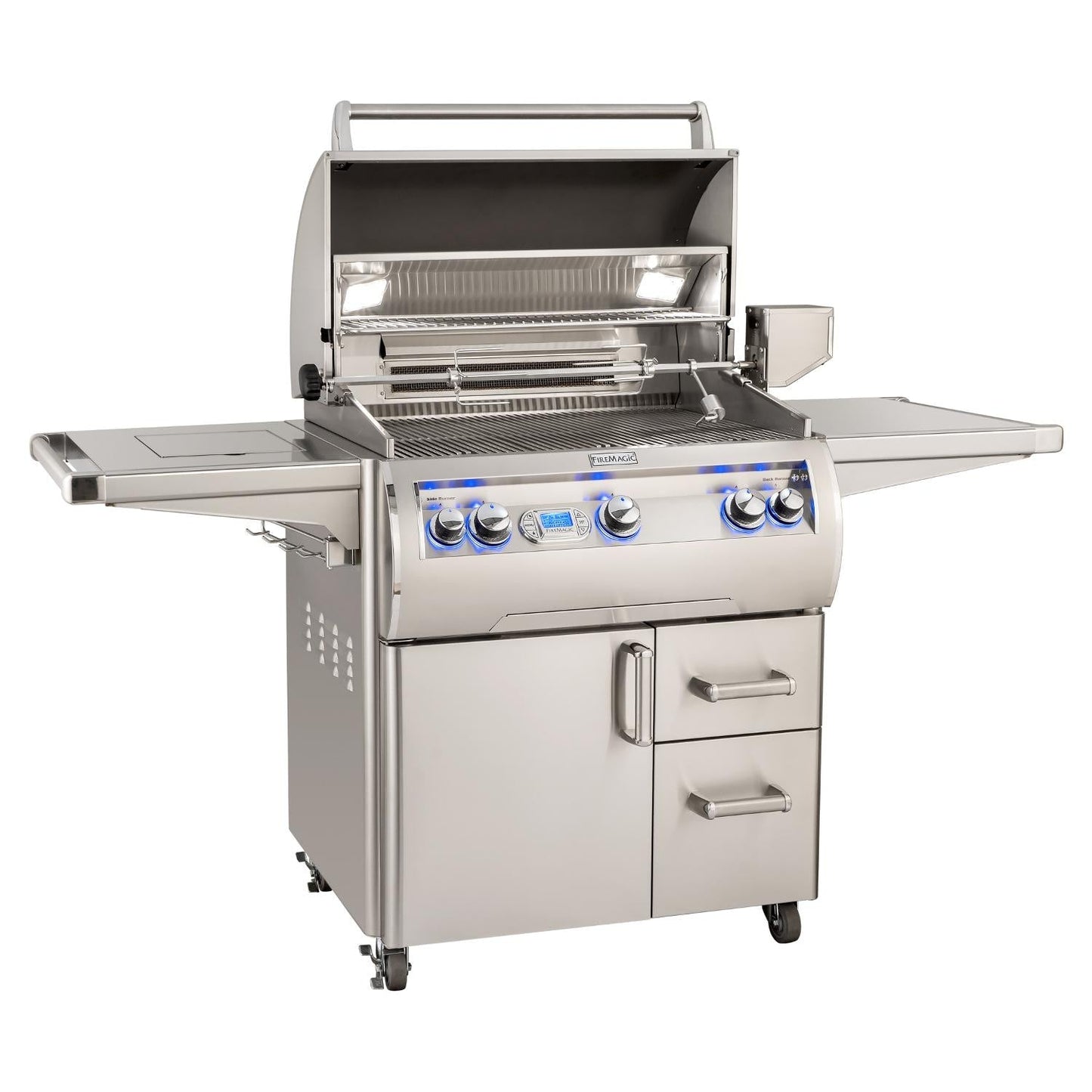 Fire Magic 30" Echelon Diamond Freestanding Natural Gas Grill with Side Burner Rotisserie & Digital Thermometer (E660S-8E1N-62)