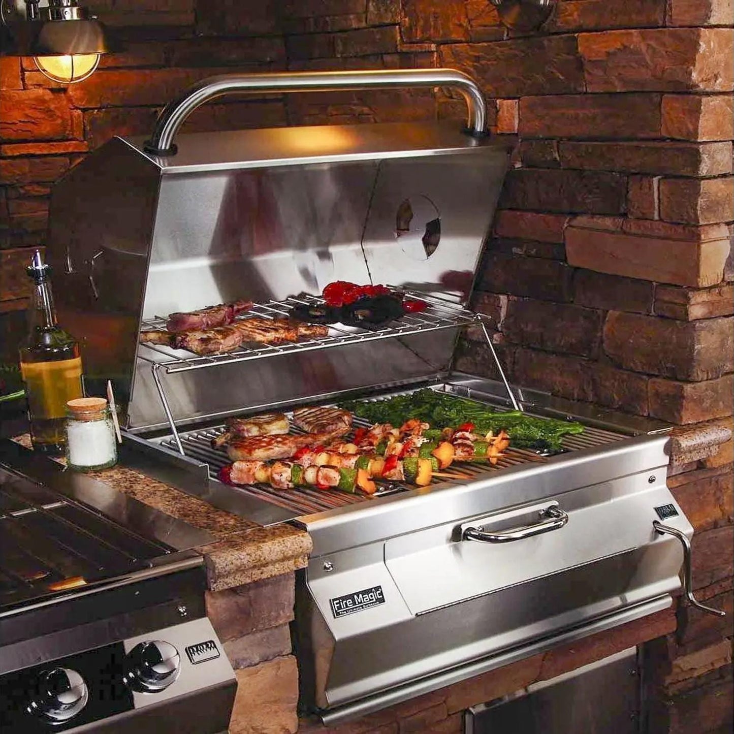 Fire Magic 30" Legacy Built-In Smoker Charcoal Grill in Stainless Steel (14-SC01C-A)