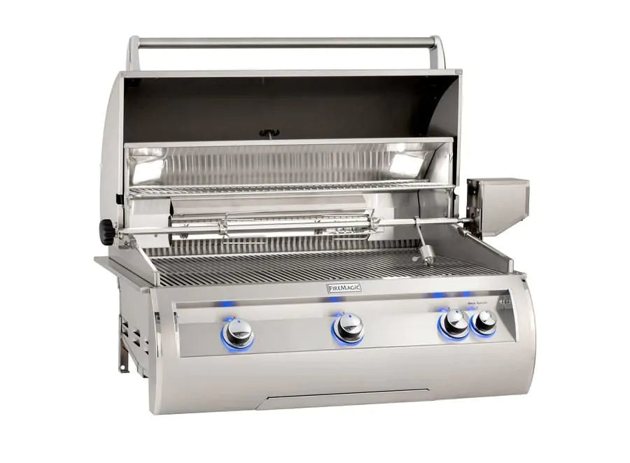 Fire Magic Echelon Diamond E790i 36" Propane Gas Built-In Grill with Backburner, Rotisserie Kit and Analog Thermometer (E790I-8EAP)