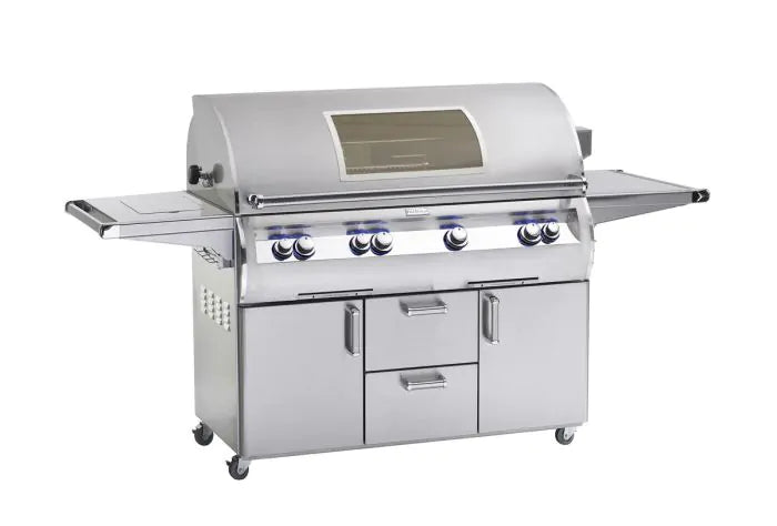 Fire Magic Echelon Diamond E1060s 48" A Series Freestanding Gas Grill With Rotisserie, Single Side Burner, Analog Thermometer & Magic View Window, Natural Gas {E1060S-8EAN-62-W}