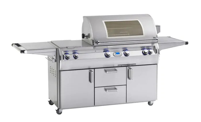Fire Magic Echelon Diamond E790s 36" Freestanding Gas Grill With Rotisserie, Double Side Burner, Digital Thermometer & Magic View Window, Propane (E790S-8E1P-71-W)