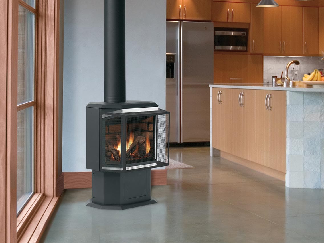 Iron Strike Epic Freestanding Direct Vent Gas Stove Flame Authority
