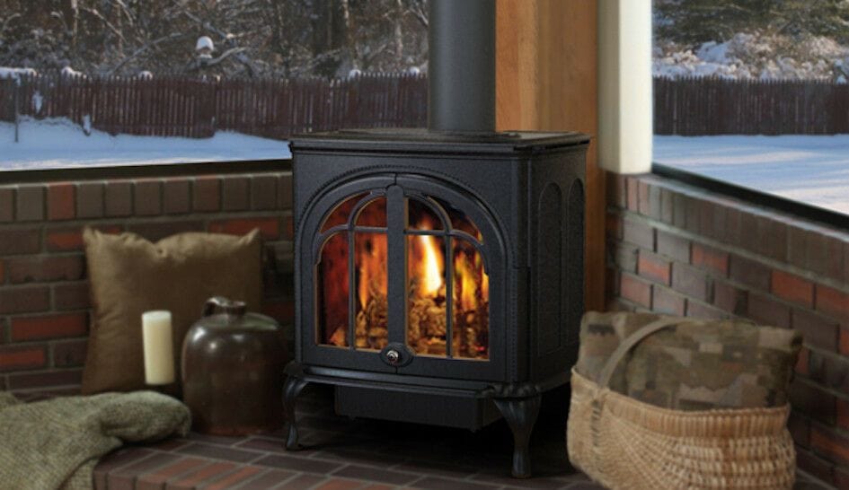Iron Strike Serefina Cast Iron Freestanding Direct Vent Gas Stove Flame Authority
