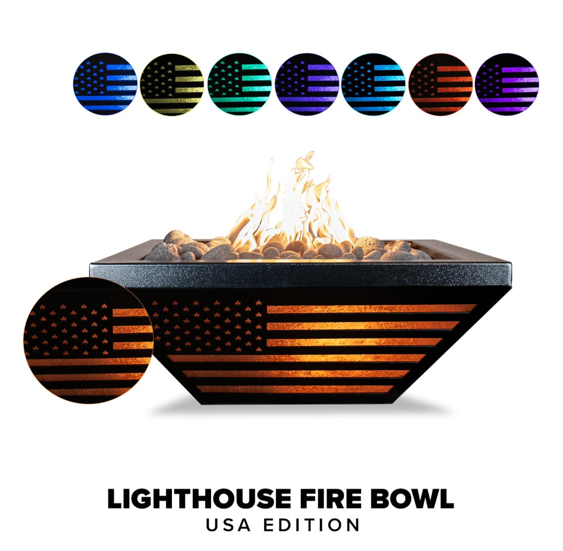 Lighthouse Collection Fire Bowls by The Outdoor Plus - Free Cover Included