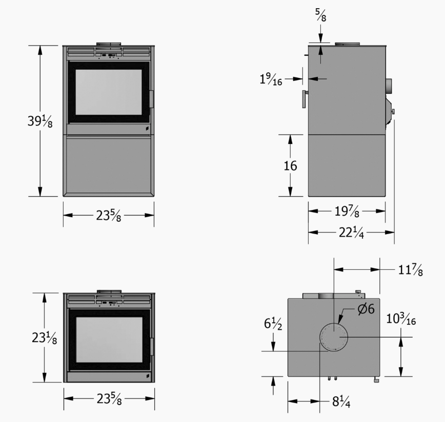 Supreme Novo 18 Freestanding Wood Stove
