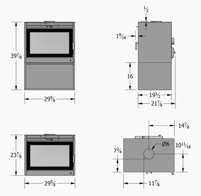 Supreme Novo 24 Freestanding Wood Stove