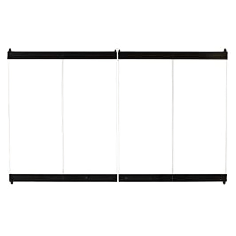 Astria 36-inch Black Standard Bi-Fold Glass Door Fireplaces BD36