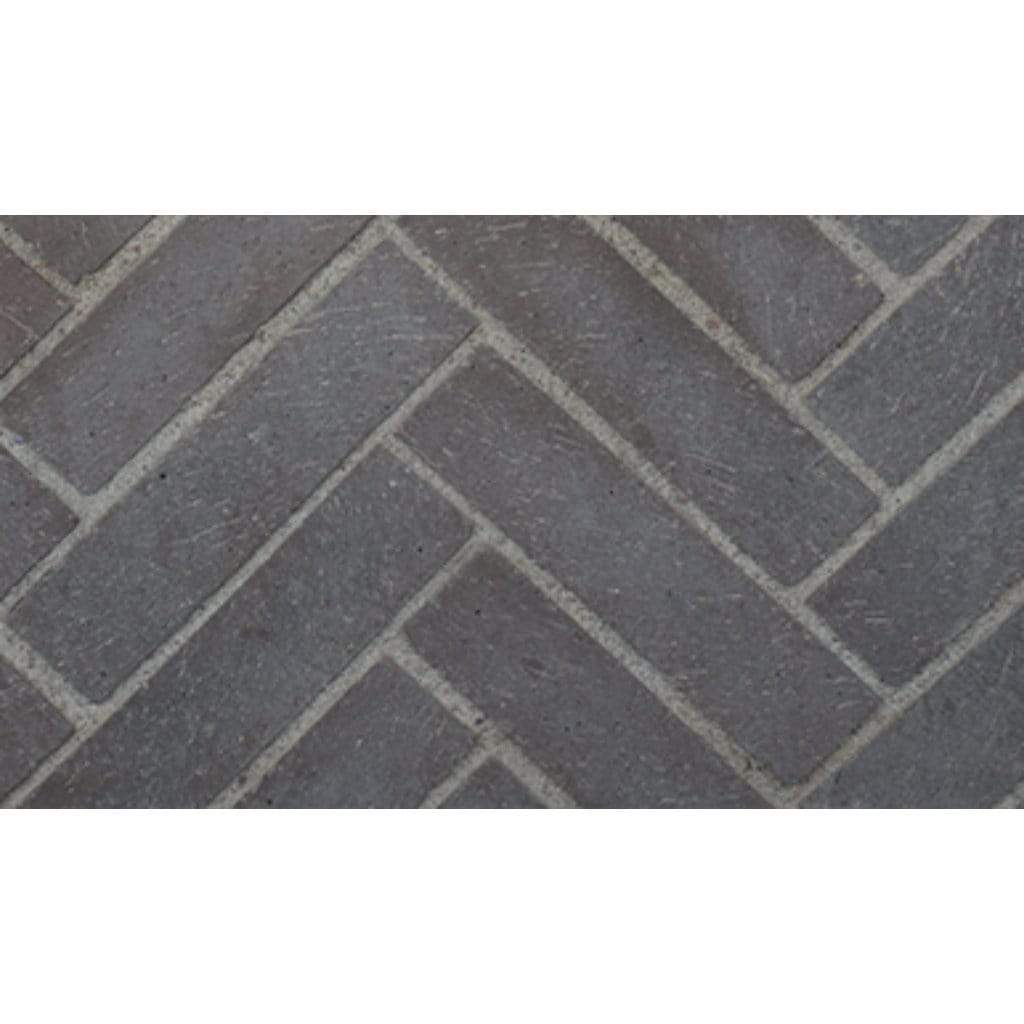 Astria 50 inch Masonry Slate Grey Split Herringbone Brick Liner MOSAIC50SGSH