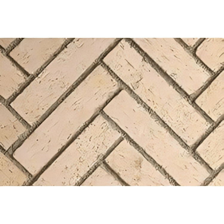Astria 50 inch Masonry Ivory Split Herringbone Brick Liner MOSAIC50IVSH