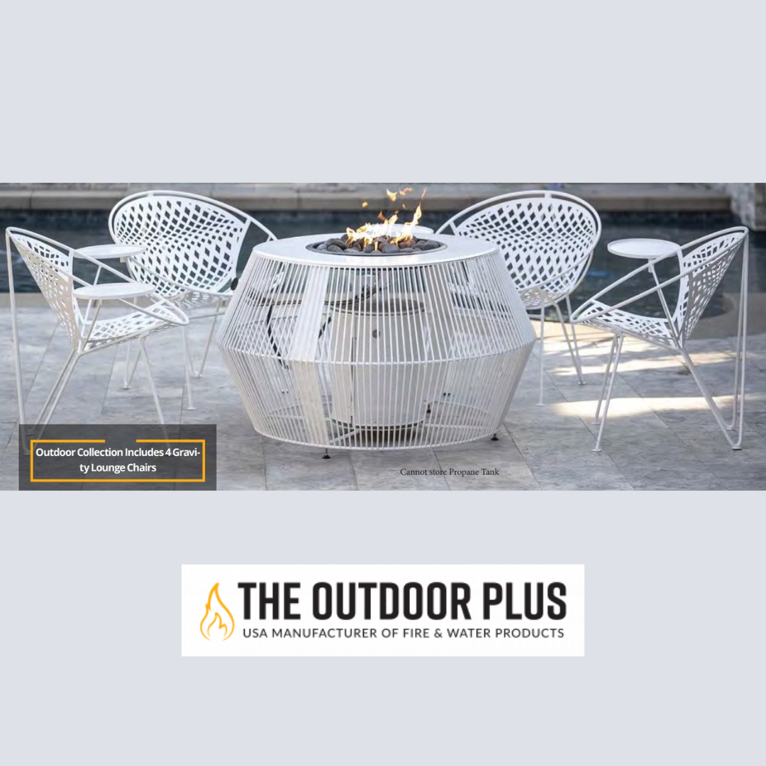 Cesto Fire Pit & Gravity Lounge Chair by The Outdoor Plus