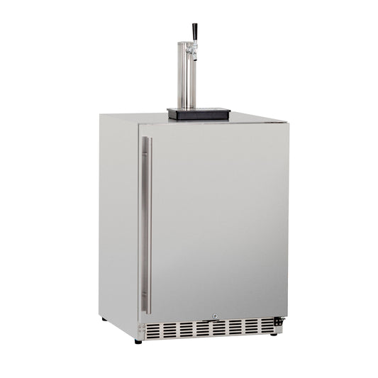 24" 6.6c Deluxe Outdoor Rated Kegerator Single Tower