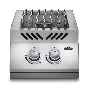 Napoleon Built-In 500 Series Inline Dual Range Drop-In Burner With Stainless Steel Cover, Natural Gas, Stainless Steel, 12-Inch Drop-In Burner - BI12RTNSS