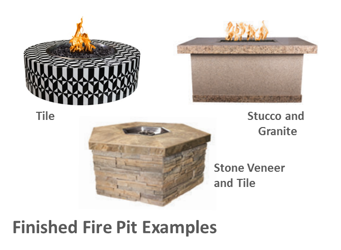 Square Gas Fire Table Kit - Ready-to-Finish - 84" x 84" x 16" by The Outdoor Plus