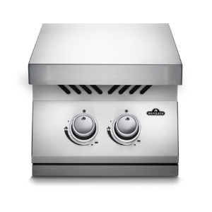Napoleon Built-In 500 Series Inline Dual Range Drop-In Burner With Stainless Steel Cover, Natural Gas, Stainless Steel, 12-Inch Drop-In Burner - BI12RTNSS