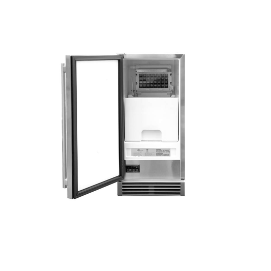 15" UL Outdoor Rated Ice Maker w/Stainless Door - 50 lb. Capacity