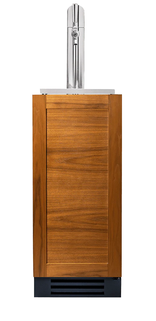 True Residential TUR15BDLOPC 15 Inch Single Tap Overlay Panel Door Left Hinge Undercounter Beverage Dispenser