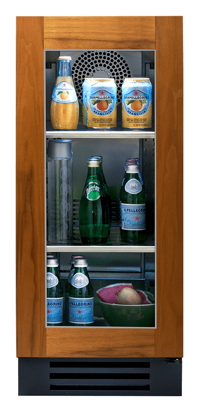 True Residential TUR15LOGC 15 Inch Overlay Glass Door Left Hinge Undercounter Refrigerator