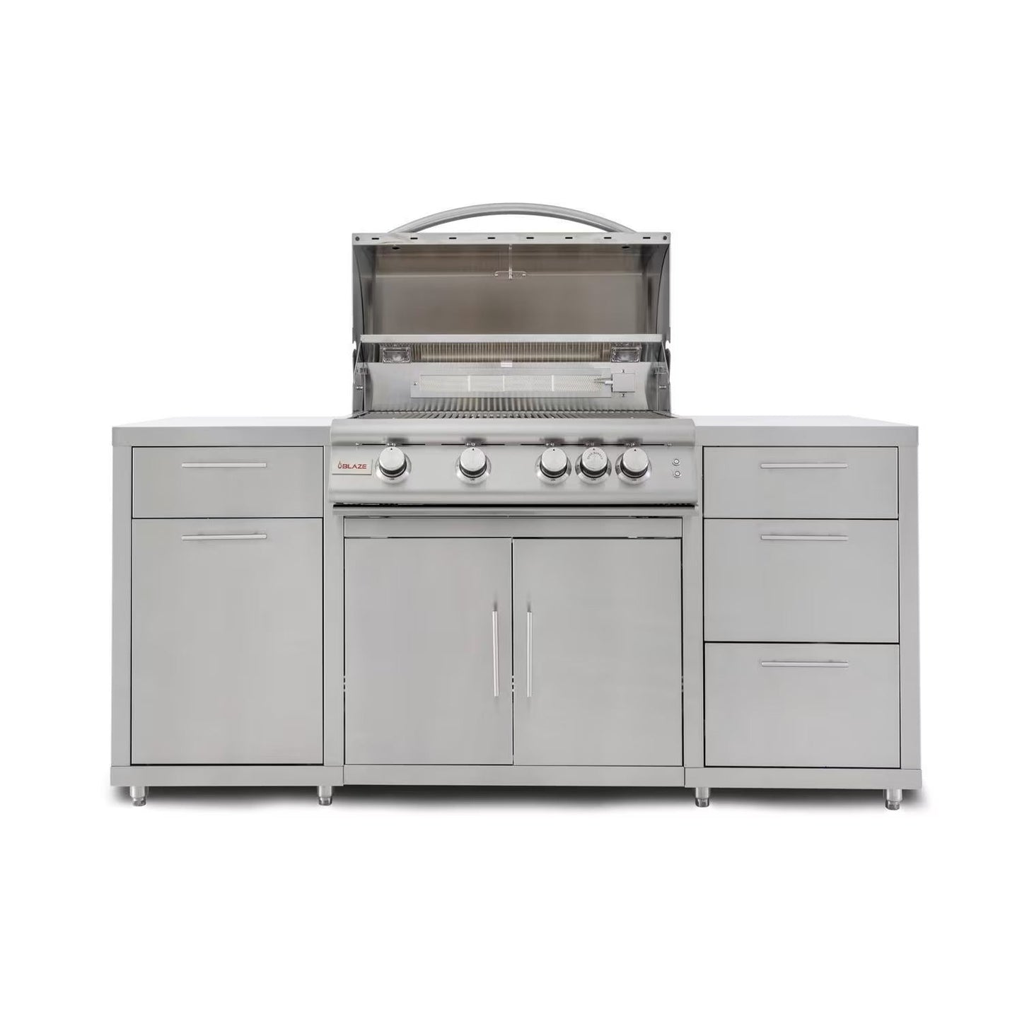 Blaze 6 ft BBQ Island with Premium 32" LTE Liquid Propane Gas Grill in Stainless Steel (BLZ-SS-ISLAND-4LTE2-LP)