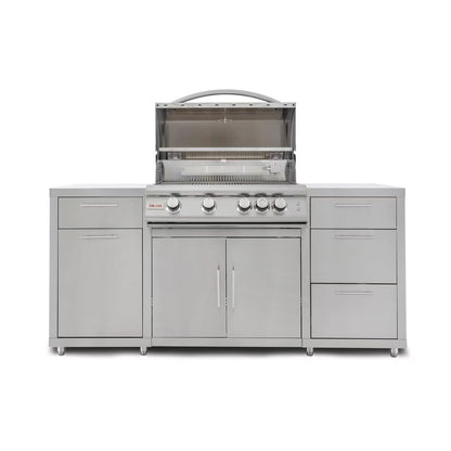 Blaze 6 ft BBQ Island with Premium 32" LTE Series Natural Gas Grill in Stainless Steel (BLZ-SS-ISLAND-4LTE2-NG)