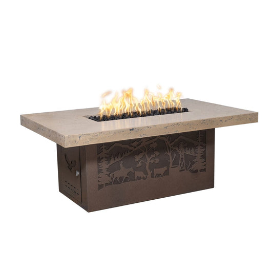 Rectangle Outback Fire Pit - Cattle Ranch Design by The Outdoor Plus - Free Cover Included