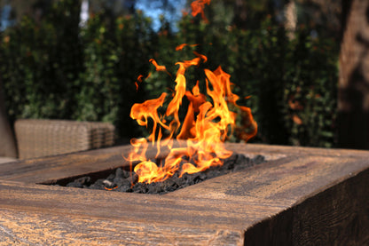 Catalina Wood Grain Fire Pit by The Outdoor Plus - Free Cover Included