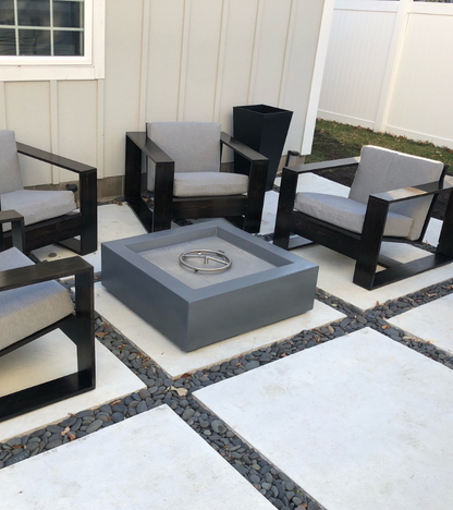 Quad Concrete Fire Pit by The Outdoor Plus - Free Cover Included