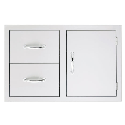 33"  2-Drawer & Access Door Combo w/ Masonry Frame Return