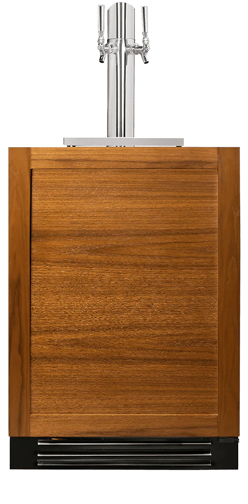 True Residential TUR24DDROPC 24 Inch Dual Tap Overlay Panel Door Right Hinge Undercounter Beverage Dispenser
