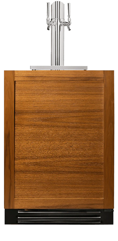 True Residential TUR24DDROPC 24 Inch Dual Tap Overlay Panel Door Right Hinge Undercounter Beverage Dispenser