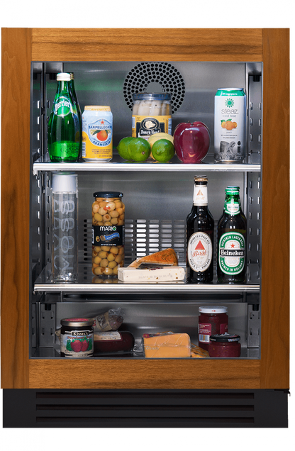 True Residential TURADA24LGAO 24 Inch Overlay Glass Door Left Hinge Ada Height Undercounter Refrigerator