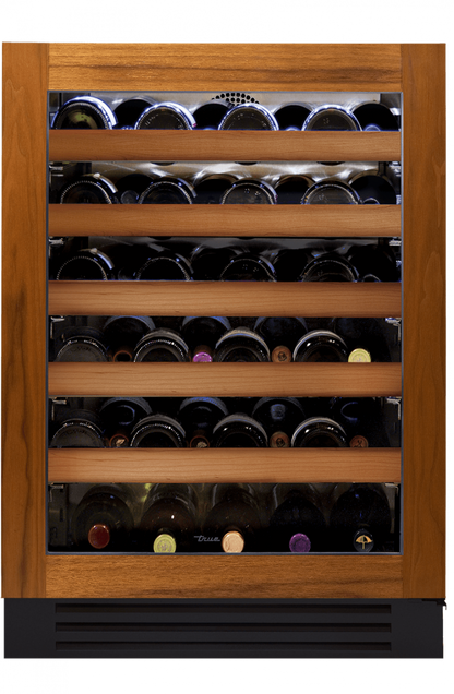 True Residential TWC24LOGC 24 Inch Single Zone Overlay Glass Door Left Hinge Undercounter Wine Cabinet