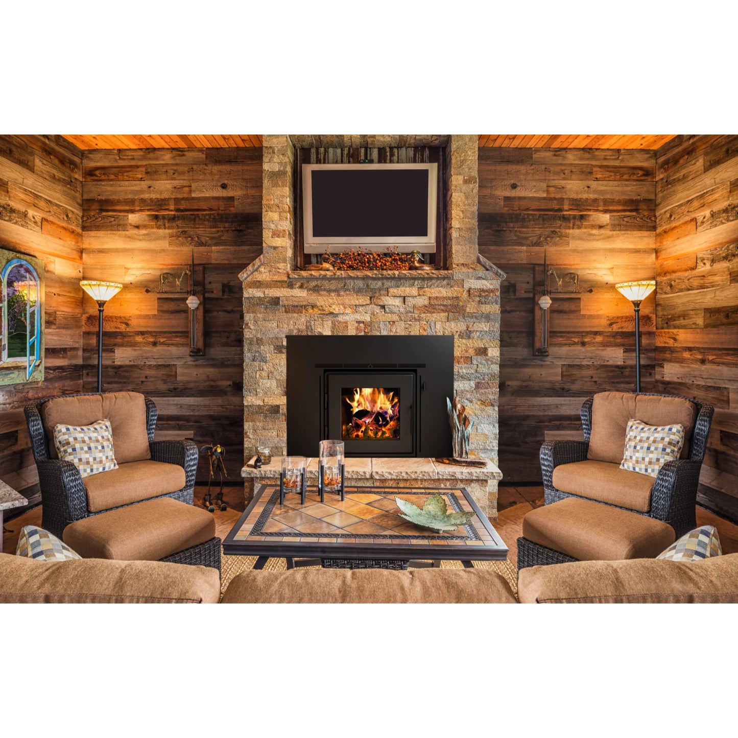 MF Fire Nova 2 Wood Burning Stove Insert - Satin Black