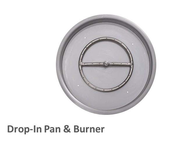 Round Gas Fire Pit Kit - Ready-to-Finish -  48" x 16" by The Outdoor Plus
