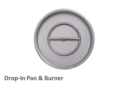 Round Gas Fire Pit Kit - Ready-to-Finish -  48" x 16" by The Outdoor Plus