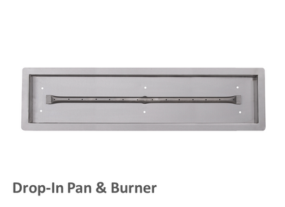 Rectangular Gas Fire Pit Kit - Ready-to-Finish - 96" x 24" x 24" by The Outdoor Plus