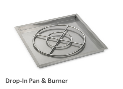 Square Gas Fire Pit Kit - Ready-to-Finish - 84" x 84" x 24" by The Outdoor Plus