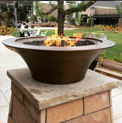 Cazo Hammered Copper Fire Bowl by The Outdoor Plus - Free Cover Included