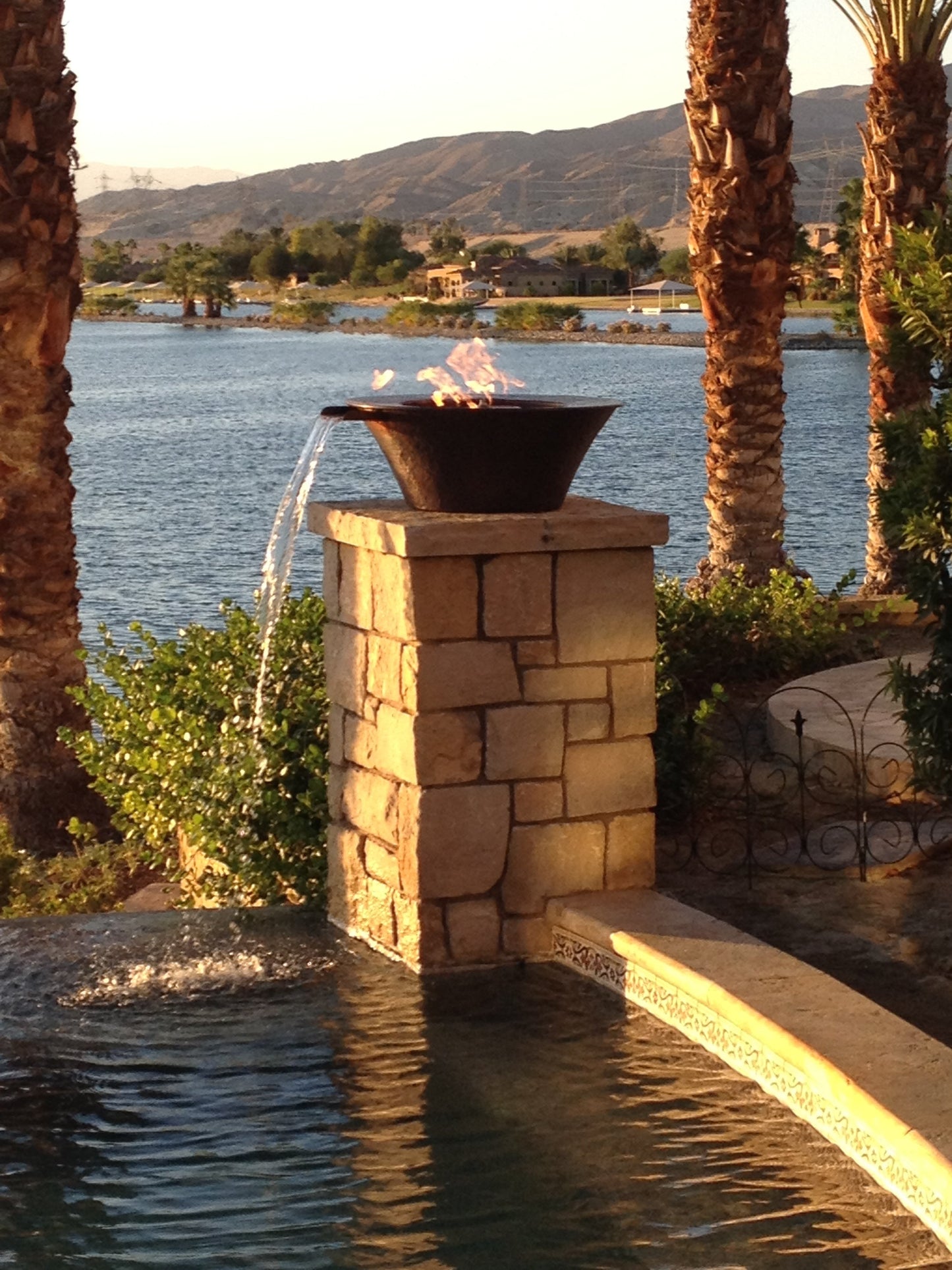 Cazo Copper Fire & Water Bowl by The Outdoor Plus - Free Cover Included