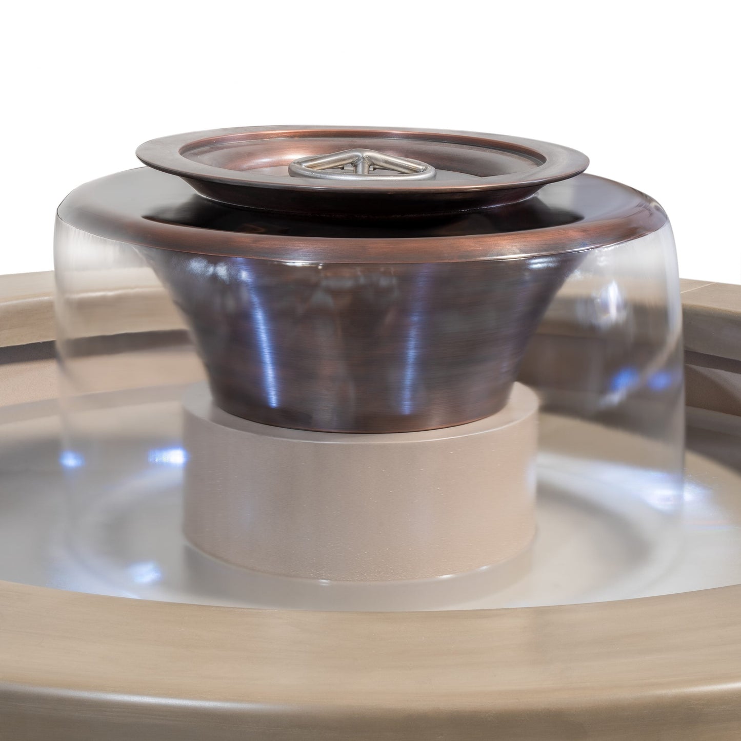 Olympian Round 360° Copper Fire & Water Bowl by The Outdoor Plus - Free Cover Included