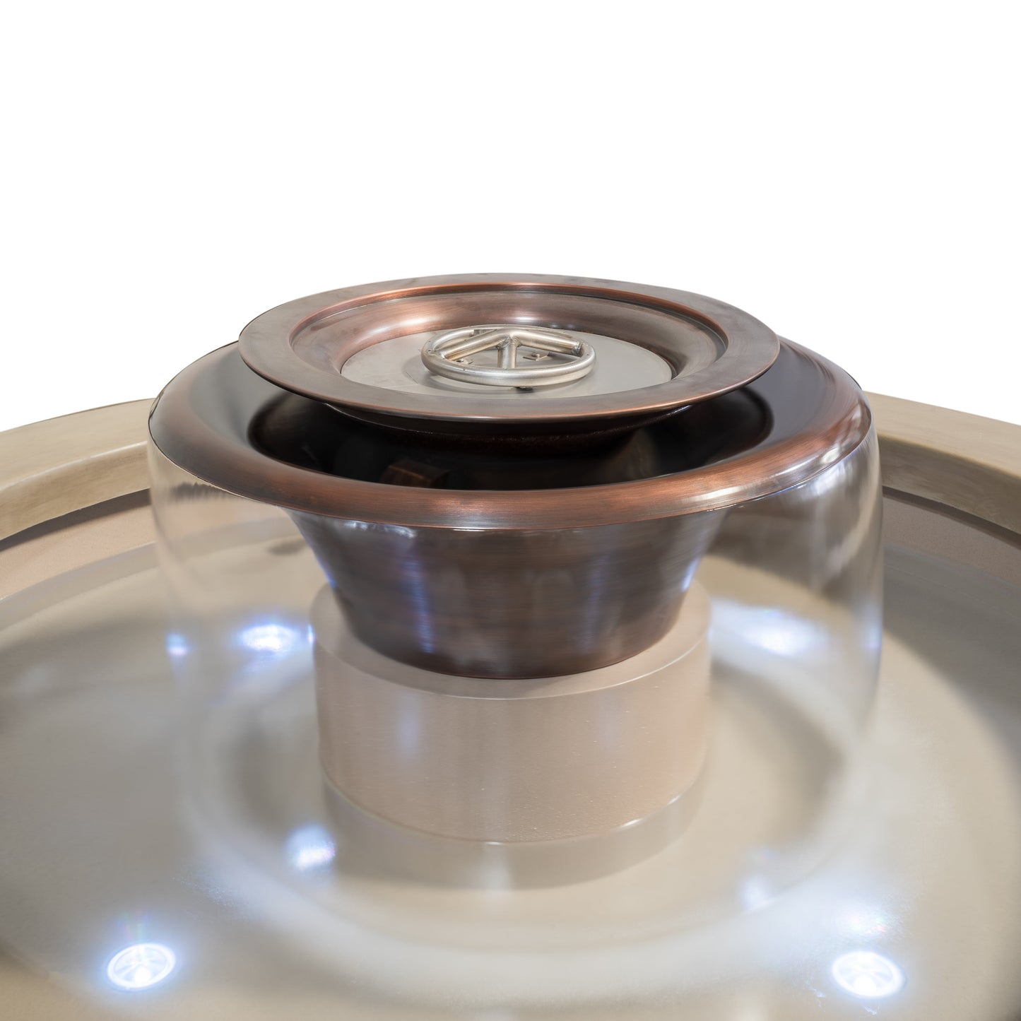Olympian Round 360° Copper Fire & Water Bowl by The Outdoor Plus - Free Cover Included