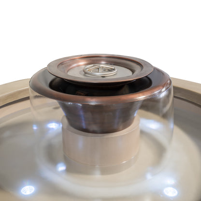 Olympian Round 360° Copper Fire & Water Bowl by The Outdoor Plus - Free Cover Included