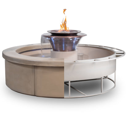 Olympian Round 360° Copper Fire & Water Bowl by The Outdoor Plus - Free Cover Included