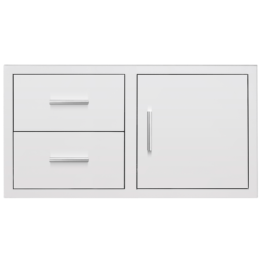 42" 2-Drawer & Access Door Combo
