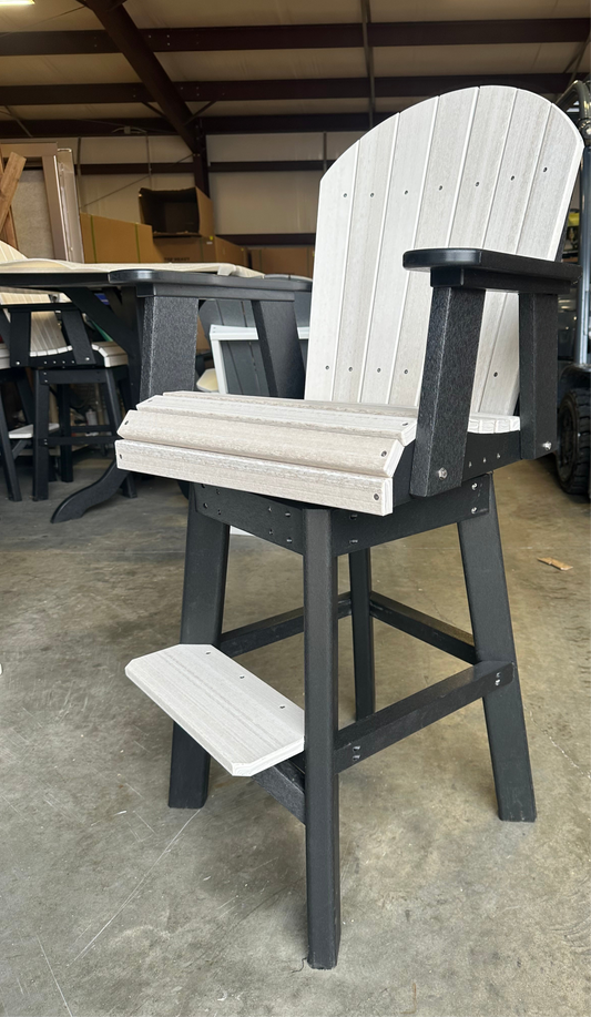 Bar Height Swivel Chair Black/Sea Shell