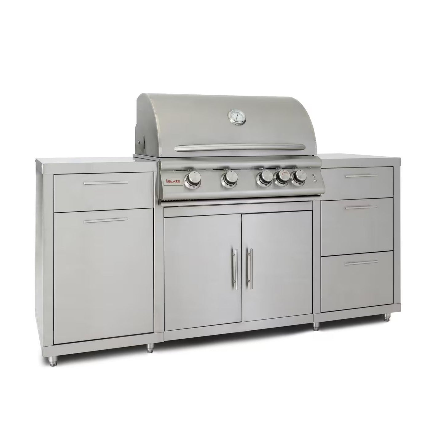 Blaze 6 ft BBQ Island with Premium 32" LTE Series Natural Gas Grill in Stainless Steel (BLZ-SS-ISLAND-4LTE2-NG)