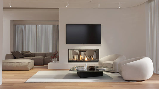 Escea See Through Glass Barrier 55" Fireplace