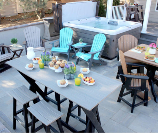 2′ Swivel Adirondack Glider• ARUBA/SLATE