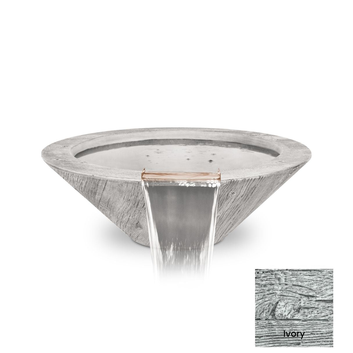 Cazo Wood Grain Concrete Water Bowl by The Outdoor Plus - Free Cover Included